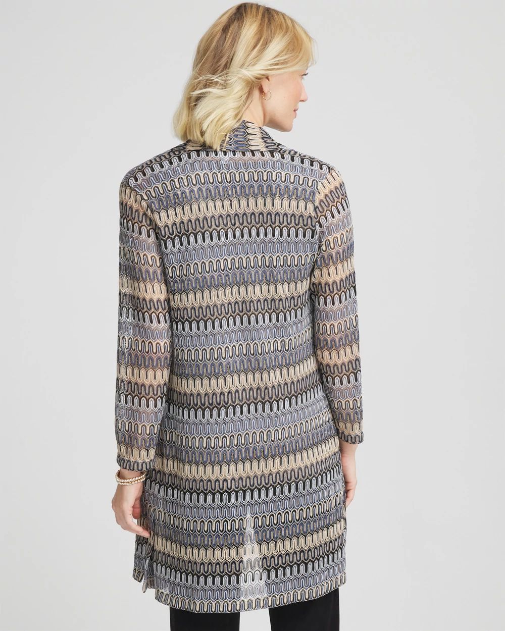 Travelers™ Knit Chevron Open-Front Cardigan | Chico's